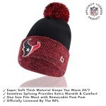 Ultra Game Standard Super Soft Two Tone Winter Beanie Knit Hat with Extra Warm Touch Screen Gloves, Team Color