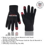 Ultra Game Standard Super Soft Two Tone Winter Beanie Knit Hat with Extra Warm Touch Screen Gloves, Team Color