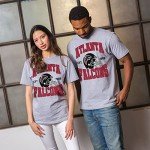 Junk Food Clothing x NFL - Atlanta Falcons - Team Helmet - Unisex Adult Short Sleeve Fan T-Shirt for Men and Women - Size Large