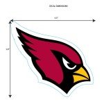 NFL Siskiyou Sports Fan Shop Arizona Cardinals Auto Decal 8 inch sheet Team Color