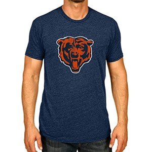 Team Fan Apparel NFL Modern Throwback T-Shirt - Cotton & Polyester Short Sleeve Adult Sports Tee (Chicago Bears - Team Color, Large)