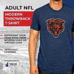 Team Fan Apparel NFL Modern Throwback T-Shirt - Cotton & Polyester Short Sleeve Adult Sports Tee (Chicago Bears - Team Color, Large)