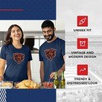 Team Fan Apparel NFL Modern Throwback T-Shirt - Cotton & Polyester Short Sleeve Adult Sports Tee (Chicago Bears - Team Color, Large)