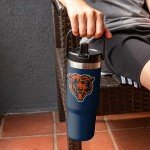FOCO Chicago Bears NFL 30 oz Straw Tumbler