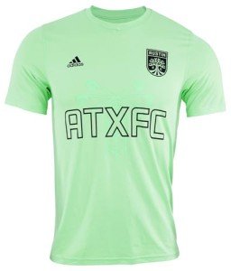 adidas Mens Austin FC MLS - Major League Soccer Creator Short Sleeve T-Shirt, Glow Mint, Small