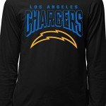 Junk Food Clothing x NFL - Los Angeles Chargers - Bold Logo - Unisex Adult Long Sleeve T-Shirt for Men and Women - Size Small