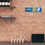 Rico Industries NFL Football Los Angeles Chargers Metal Street Sign 4" x 15" Home Décor - Bedroom - Office - Man Cave