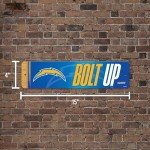 Rico Industries NFL Football Los Angeles Chargers Metal Street Sign 4" x 15" Home Décor - Bedroom - Office - Man Cave