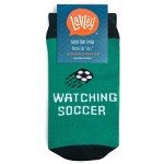 I'd Rather Be - Funny Socks For Men & Women - Gifts For Golfing, Hunting, Camping, Hiking, Skiing, Reading, Sports and more (US, Alpha, One Size, Regular, Regular, Watching Soccer)