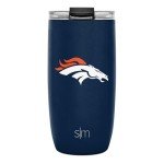 Simple Modern Officially Licensed NFL Denver Broncos 16oz Travel Coffee Tumbler with Flip Lid | Stainless Steel Cup | Football Gifts for Men, Women | Voyager Collection | Denver Broncos