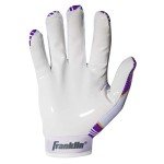 Franklin Sports Minnesota Vikings Youth NFL Football Receiver Gloves - Receiver Gloves for Kids - NFL Team Logos and Silicone Palm - Youth S/XS Pair
