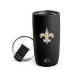Simple Modern Officially Licensed NFL New Orleans Saints 16oz Travel Coffee Tumbler with Flip Lid | Stainless Steel Cup | Football Gifts for Men, Women | Voyager Collection | New Orleans Saints