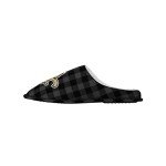 FOCO Men's NFL New Orleans Saints Sherpa Lined Buffalo Check Memory Foam Slippers, X-Large (13-14)
