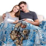 WTKBLAN Football Throw Blanket Football Fan Gifts for Men Women Kids Sport Style Flannel Blanket Super Cozy Soft Living Room 60"x50"
