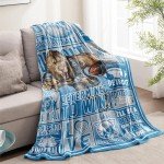 WTKBLAN Football Throw Blanket Football Fan Gifts for Men Women Kids Sport Style Flannel Blanket Super Cozy Soft Living Room 60"x50"
