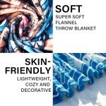 WTKBLAN Football Throw Blanket Football Fan Gifts for Men Women Kids Sport Style Flannel Blanket Super Cozy Soft Living Room 60"x50"