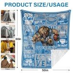 WTKBLAN Football Throw Blanket Football Fan Gifts for Men Women Kids Sport Style Flannel Blanket Super Cozy Soft Living Room 60"x50"