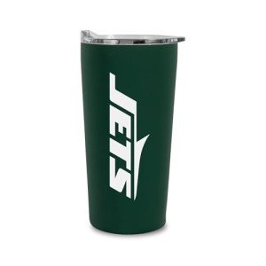 Rico Industries NFL Football New York Jets 18oz Soft Touch, Easy Grip Tumbler