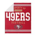 FOCO San Francisco 49ers NFL Team Property Of Sherpa Fleece Blanket