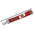 Rico Industries NFL Football San Francisco 49ers Wrist Lanyard Key Chain, Cute Wristlet Strap Keychain Holder for Women Men Car Keys ID Badges Card Wallet Phone Camera