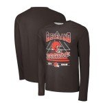 FOCO NFL Men's Official Long Sleeve Helmet Logo Established Long Sleeve Performance T-Shirt (US, Alpha, X-Large, Regular, Regular, Cleveland Browns - Brown)