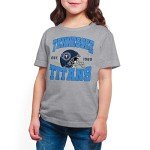 Junk Food Clothing x NFL - Tennessee Titans - Team Helmet - Kids Short Sleeve T-Shirt for Boys and Girls - Size Small
