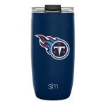 Simple Modern Officially Licensed NFL Tennessee Titans 16oz Travel Coffee Tumbler with Flip Lid | Stainless Steel Cup | Football Gifts for Men, Women | Voyager Collection | Tennessee Titans