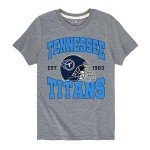 Junk Food Clothing x NFL - Tennessee Titans - Team Helmet - Kids Short Sleeve T-Shirt for Boys and Girls - Size Small