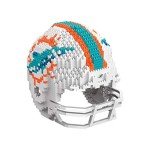FOCO Miami Dolphins NFL 3D BRXLZ Puzzle Replica Helmet Set 1Z