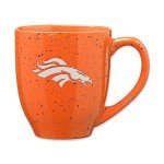 Rico Industries NFL Football Denver Broncos Alternate 16 oz Team Color Laser Engraved Speckled Ceramic Coffee Mug