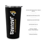 Rico Industries NFL Football Jacksonville Jaguars 18oz Soft Touch, Easy Grip Tumbler