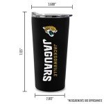 Rico Industries NFL Football Jacksonville Jaguars 18oz Soft Touch, Easy Grip Tumbler
