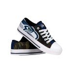 FOCO Seattle Seahawks NFL Womens Camo Low Top Canvas Shoes - 9