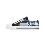 FOCO Seattle Seahawks NFL Womens Camo Low Top Canvas Shoes - 9