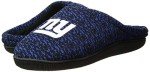 FOCO NFL New York Giants Men's Poly Knit Cup Sole Slipper, Team Color, Large (11-12)