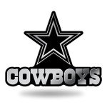 Rico Industries NFL Dallas Cowboys Chrome Finished Auto Emblem 3D Sticker, Silver