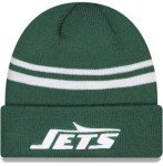 New Era Unisex-Adult NFL Official Sport Knit Classic Striped Knit Beanie Cold Weather Hat - New York Jets Green