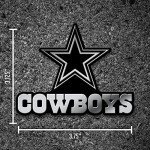 Rico Industries NFL Dallas Cowboys Chrome Finished Auto Emblem 3D Sticker, Silver