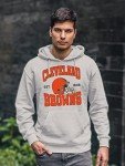 Junk Food Clothing x NFL - Cleveland Browns - Team Helmet - Unisex Adult Pullover Fleece Hoodie for Men and Women - Size Small , Grey