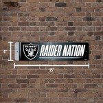 Rico Industries NFL Football Las Vegas Raiders Metal Street Sign 4" x 15" Home Décor - Bedroom - Office - Man Cave