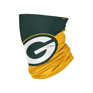FOCO NFL Green Bay Packers Neck Gaiter, One Size, Big Logo