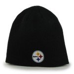 Reebok Pittsburgh Steelers Black Skull Cap - NFL Cuffless Winter Knit Toque Beanie Hat