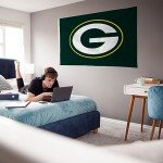 Rico Industries NFL Football Green Bay Packers Green 3' x 5' Banner Flag