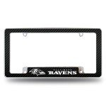Rico Industries NFL Baltimore Ravens Black 12" x 6" Chrome All Over Automotive License Plate Frame for Car/Truck/SUV