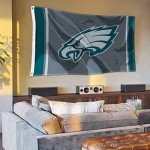 WinCraft Philadelphia Eagles Blackout Sideline Flag Outdoor Indoor 3x5 Foot Banner