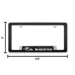 Rico Industries NFL Baltimore Ravens Black 12" x 6" Chrome All Over Automotive License Plate Frame for Car/Truck/SUV