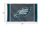 WinCraft Philadelphia Eagles Blackout Sideline Flag Outdoor Indoor 3x5 Foot Banner