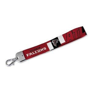 Rico Industries NFL Football Atlanta Falcons Wrist Lanyard Key Chain, Cute Wristlet Strap Keychain Holder for Women Men Car Keys ID Badges Card Wallet Phone Camera