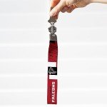 Rico Industries NFL Football Atlanta Falcons Wrist Lanyard Key Chain, Cute Wristlet Strap Keychain Holder for Women Men Car Keys ID Badges Card Wallet Phone Camera