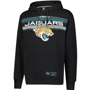 Ultra Game NFL Men's Super Soft Supreme Pullover Hoodie Sweatshirt, Jacksonville Jaguars, Black, X-Large